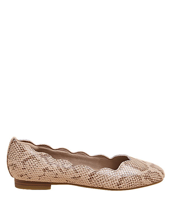 Wide Fit Leather Animal Print Pumps