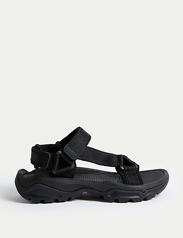 Sporty Ankle Strap Flat Sandals - AL