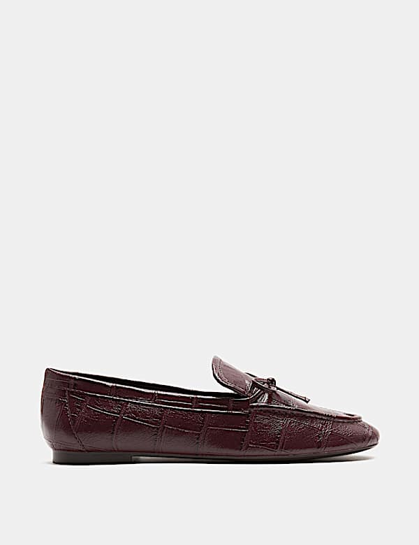 Mocasines planos con lazo de cocodrilo - US