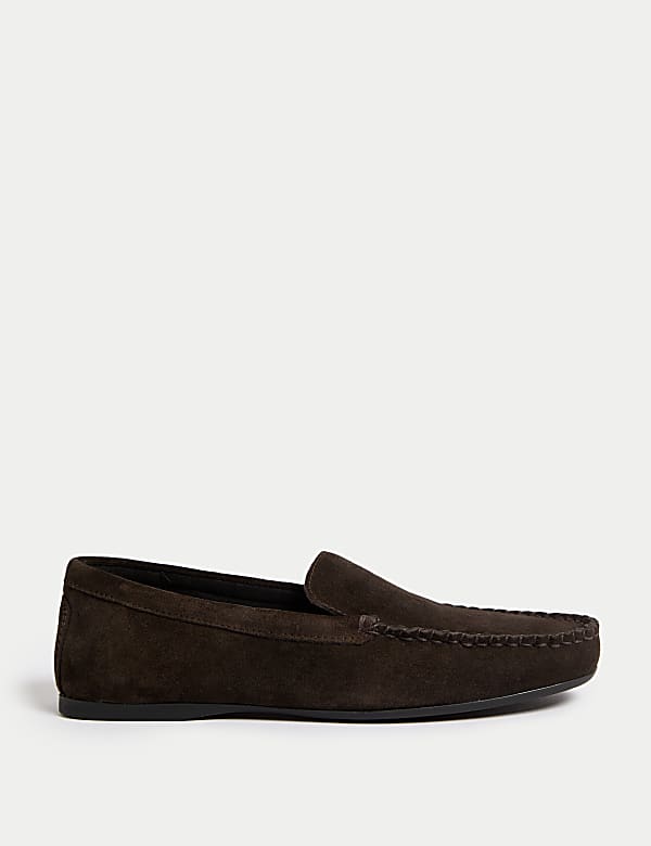 Suede Flat Loafers - CZ