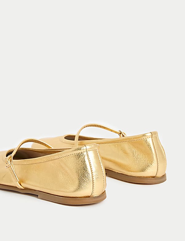 Sepatu Pantofel Balet Mary Jane Kulit Tanpa Lining - ID
