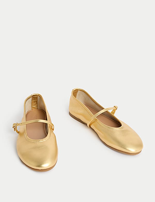 Sepatu Pantofel Balet Mary Jane Kulit Tanpa Lining - ID