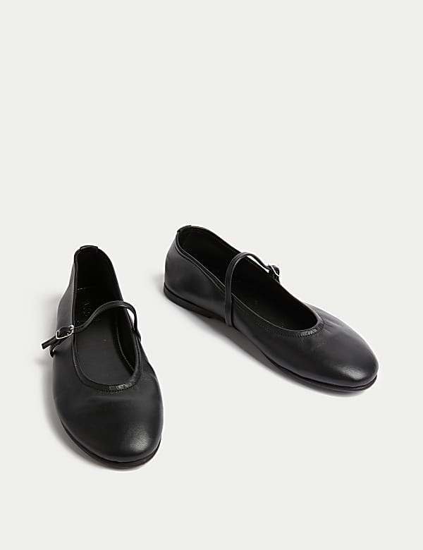 Unlined Leather Mary Jane Ballet Pump - JP