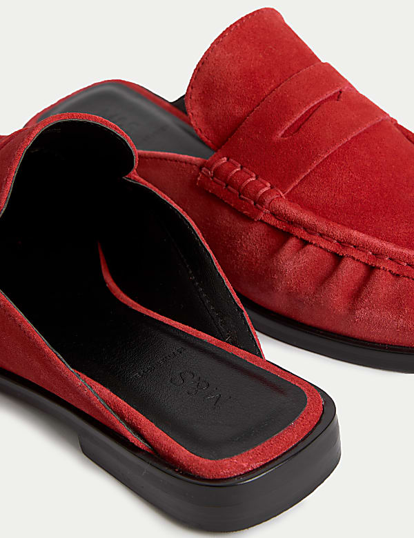 Suede Loafer Mules - EE