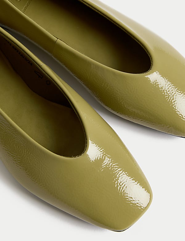 Leather Flat Ballet Pumps - NZ