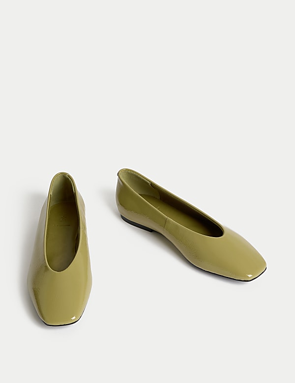 Leather Flat Ballet Pumps - NZ