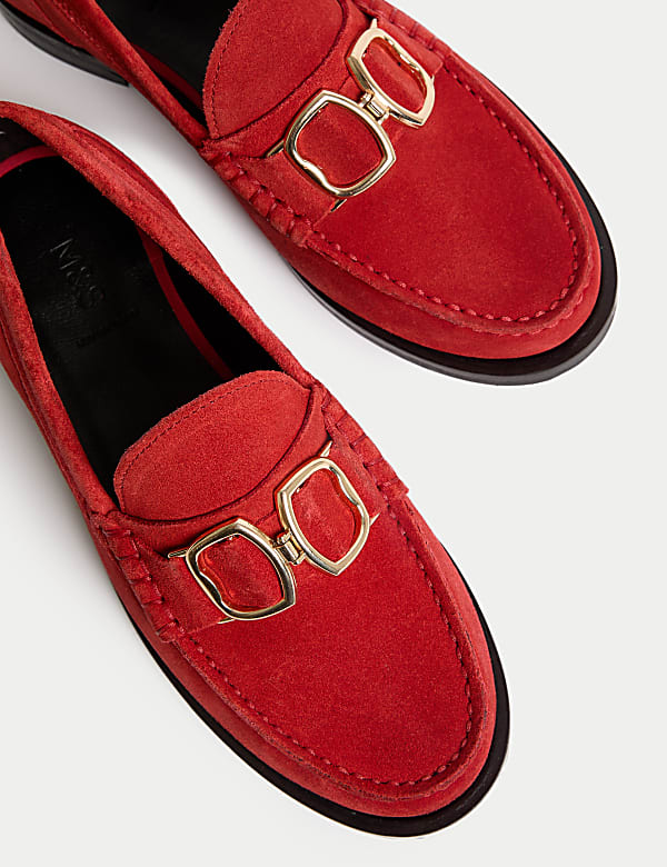 Suede Trim Loafers - NL