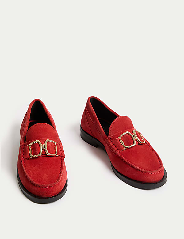 Suede Trim Loafers - NL