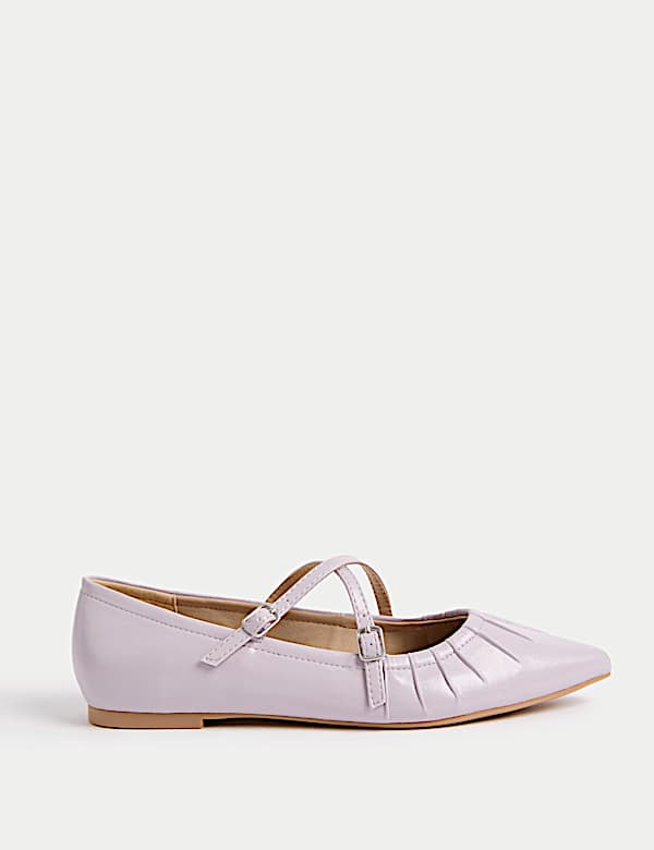 Strappy Pointed Ballet Pumps - US