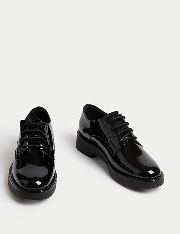 Zapatos planos de charol con cordones - US