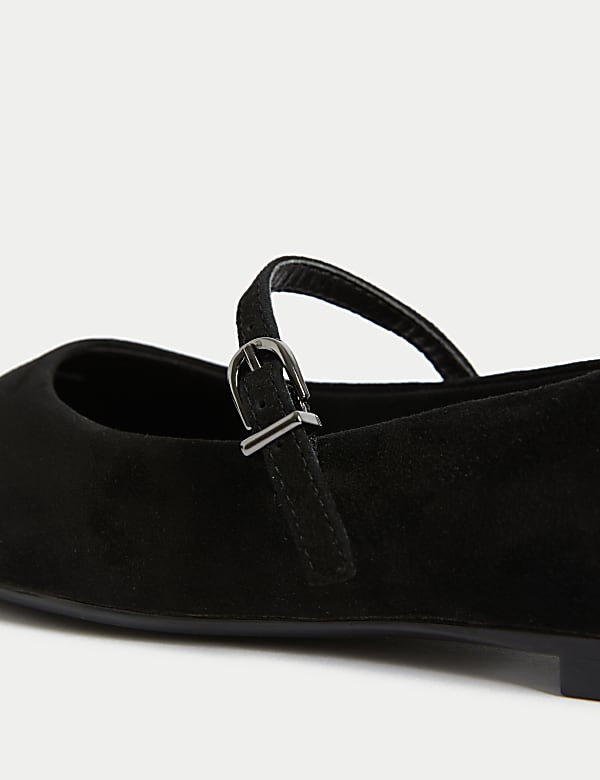 Suede Flat Ballet Pumps - AU