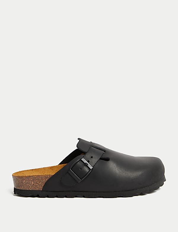 Leather Flat Clogs - OM