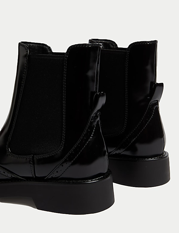 Chelsea Brogue Detail Flatform Boots - CA