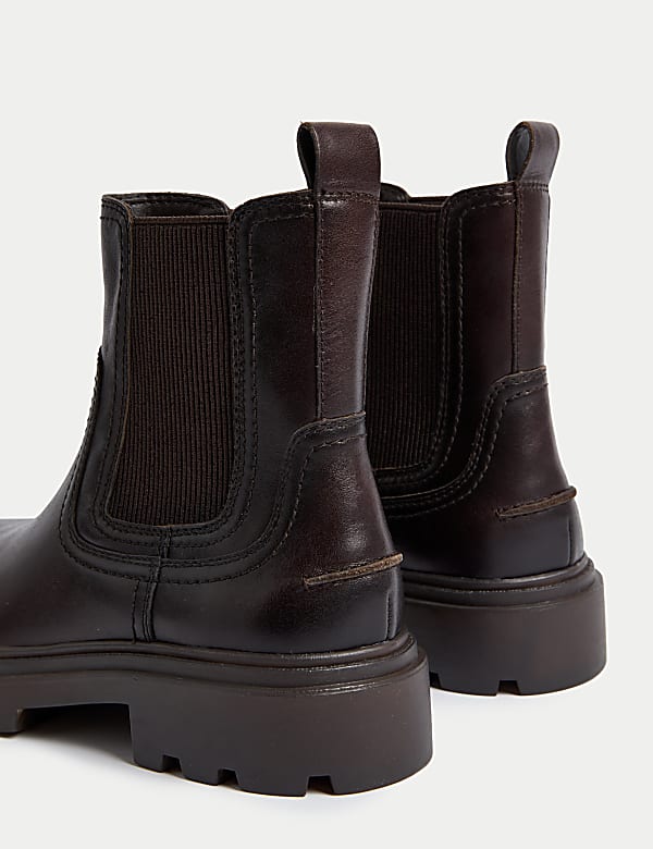 Wide Fit Leather Chelsea Ankle Boots - AU