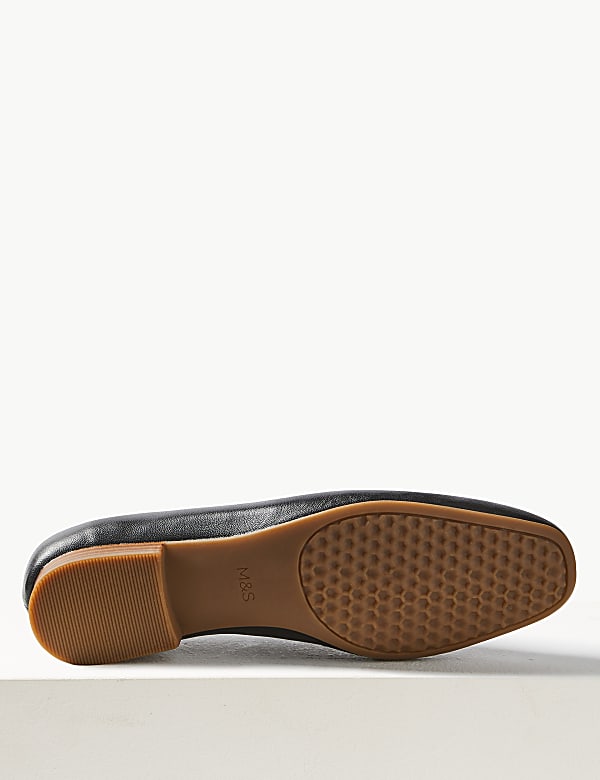 Leather Square Toe Pumps