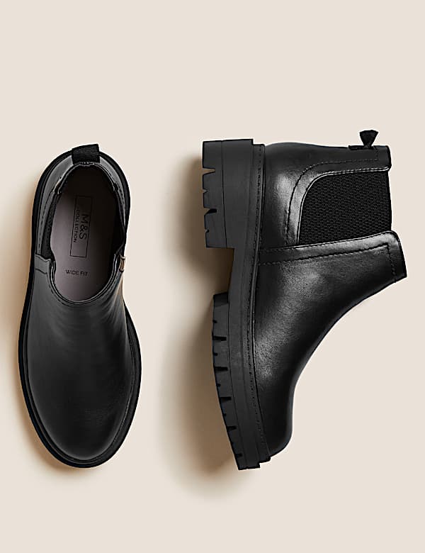Wide Fit Chunky Chelsea Ankle Boots