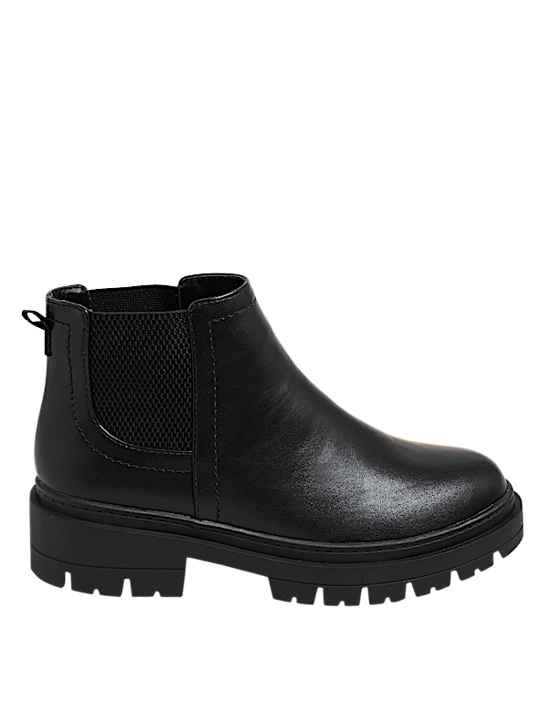 Wide Fit Chunky Chelsea Ankle Boots