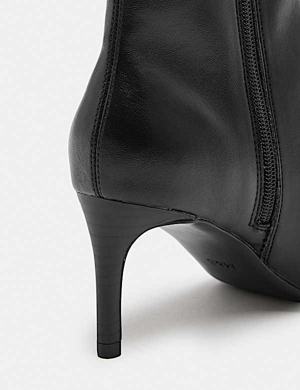 Stiletto Heel Chisel Toe Ankle Boots - UA