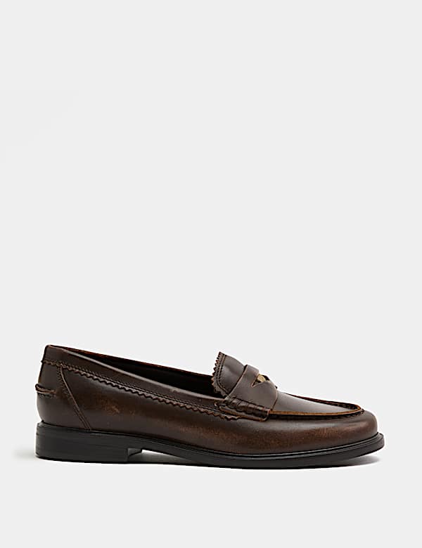 Leather Penny Loafers - BN
