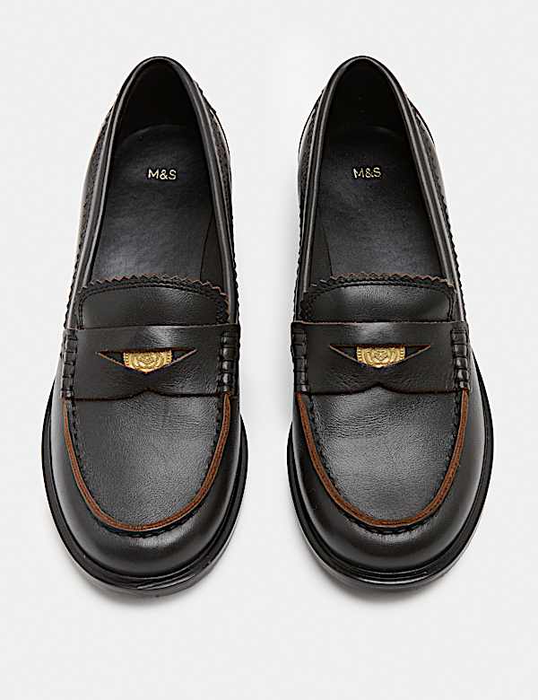 Leather Penny Loafers - CZ