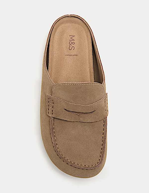 Suede Flat Loafer Clogs - US