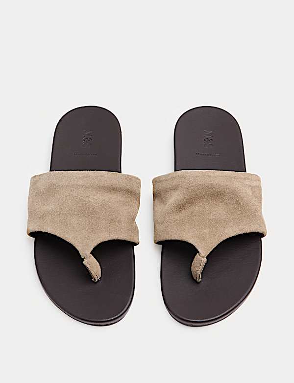 Suede Flat Mules - JE