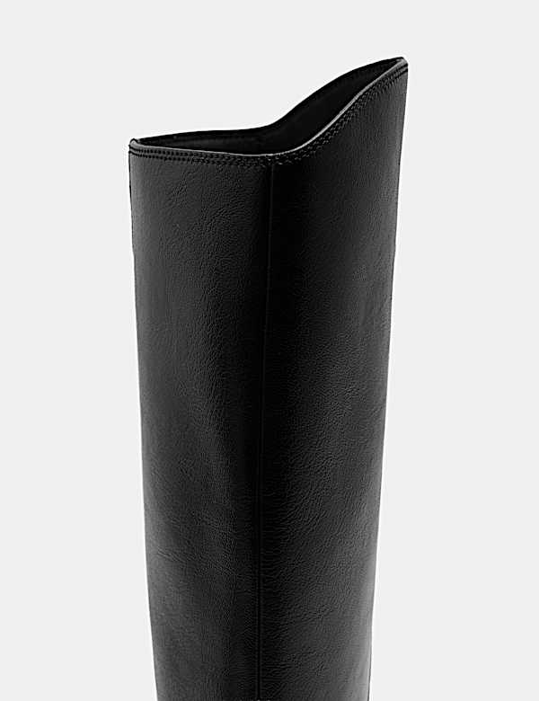 Cowboy Block Heel Knee High Boots - US