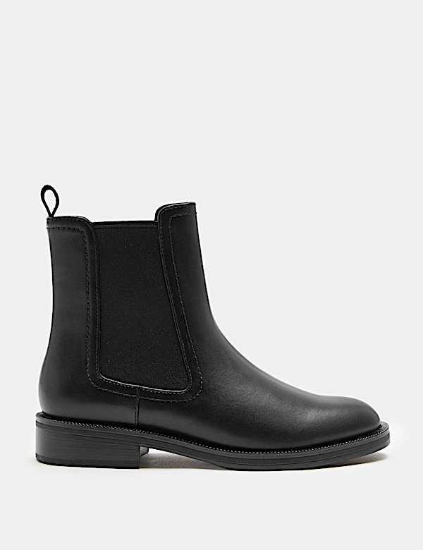 Wide Fit Chelsea Flat Ankle Boots - UA