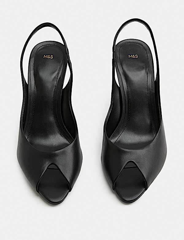 Stiletto Heel Peep Toe Slingback Sandals - JO