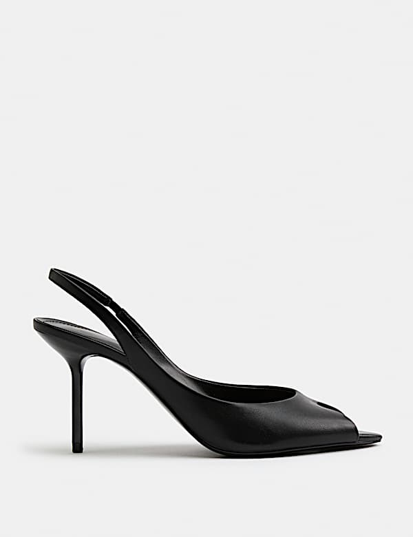 Stiletto Heel Peep Toe Slingback Sandals - JO