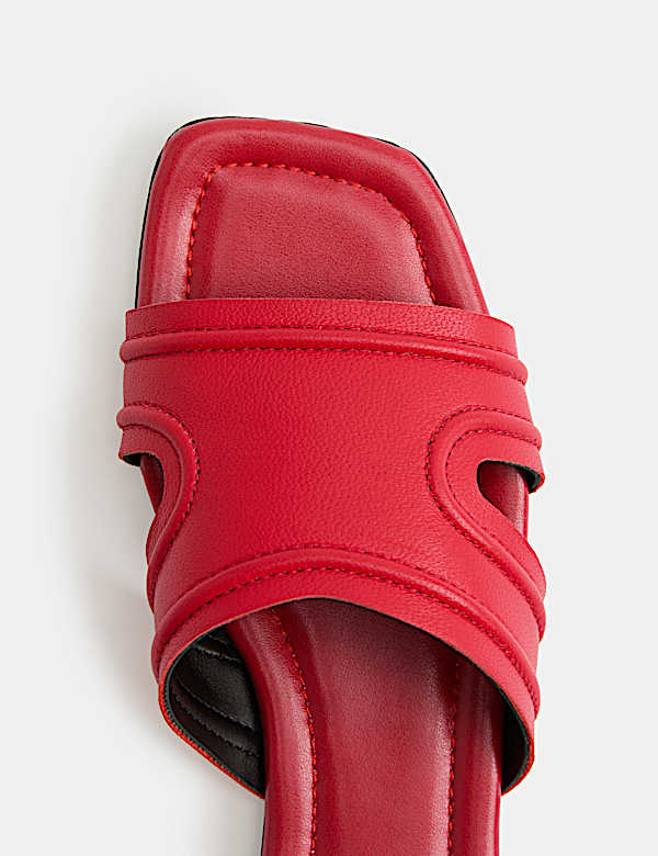 Leather Flat Mules - VN