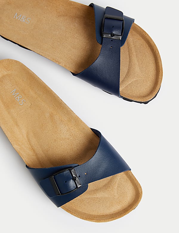 Buckle Footbed Sandals - HU
