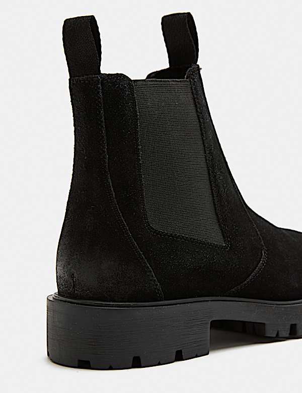 Leather Chelsea Boots With Block Heel - US