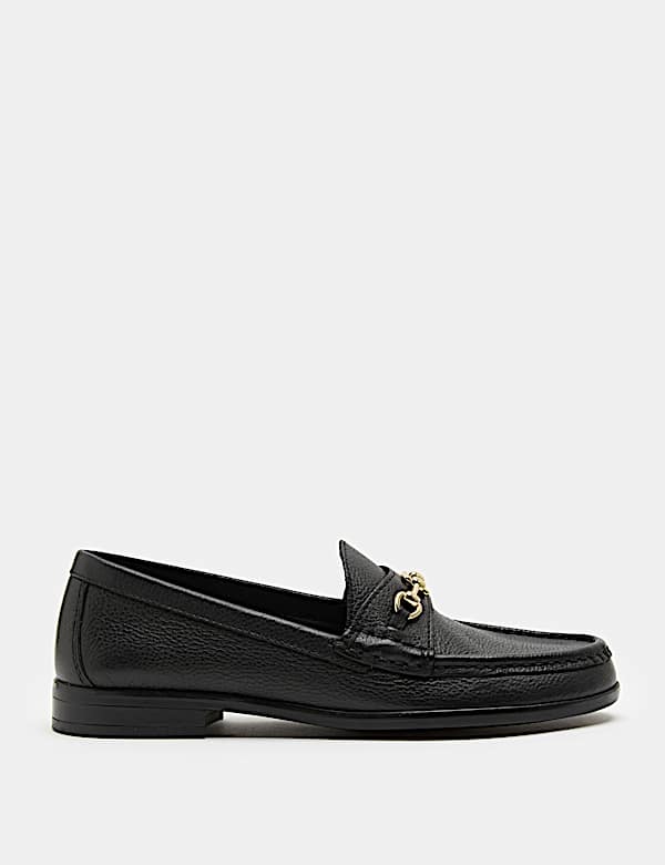 Leather Trim Loafers - PL