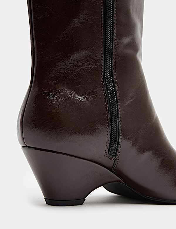 Bottes hauteur genou &agrave; talons compens&eacute;s - LU