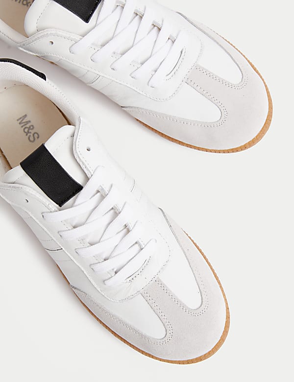 Leather Side Stripe Trainers - AL