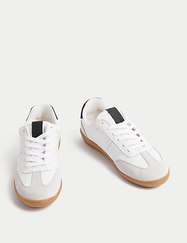 Leather Side Stripe Trainers - AL