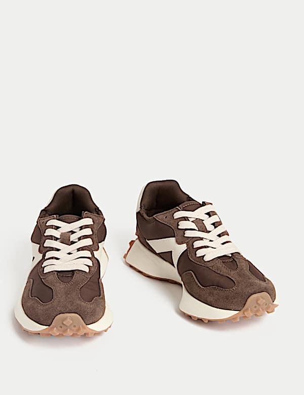Leather Side Detail Trainers - GR