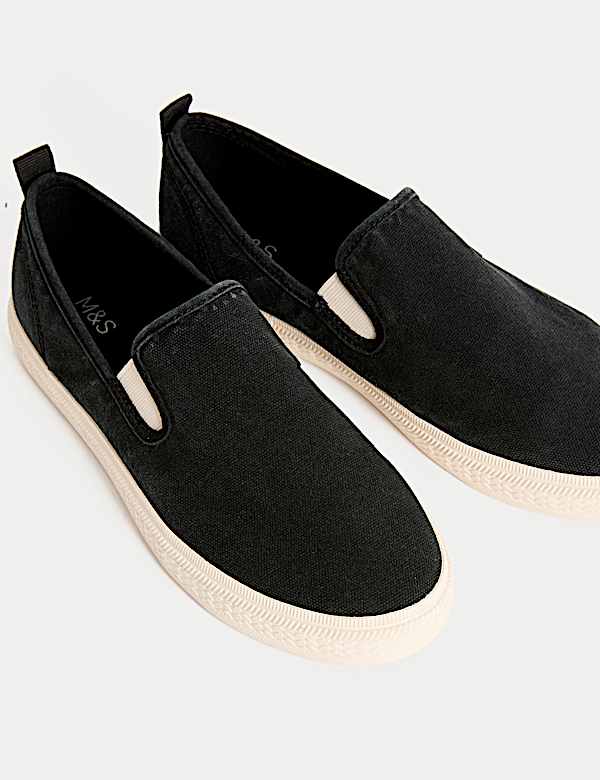 Baskets en cuir Plimsoll sans lacets, dot&eacute;es de la technologie Freshfeet&trade; - FR