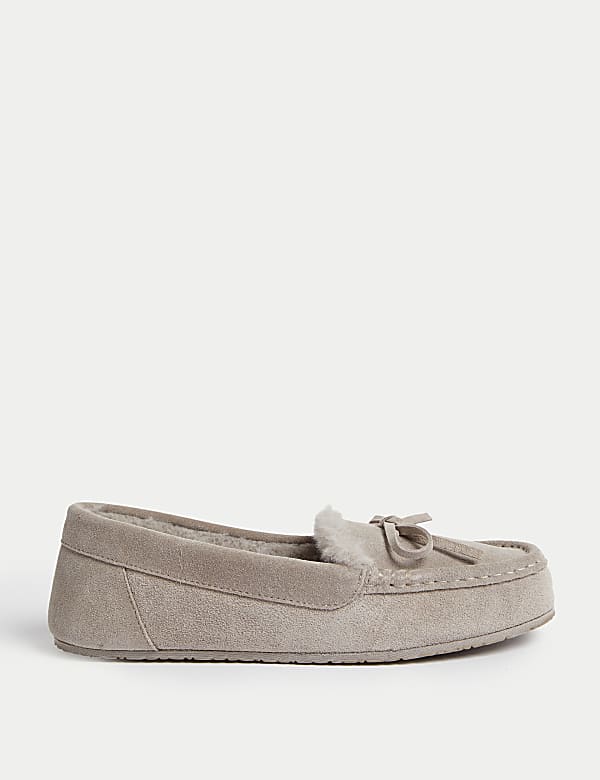 Suede Moccasin Slippers - DE