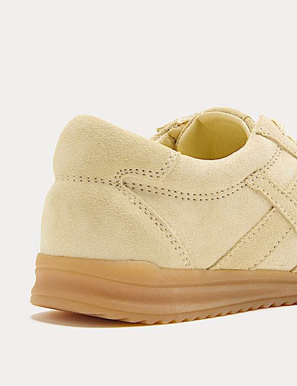 Suede Lace Up Side Detail Trainers - AU
