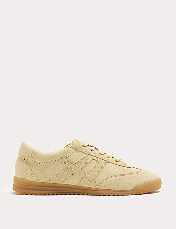 Suede Lace Up Side Detail Trainers - AU