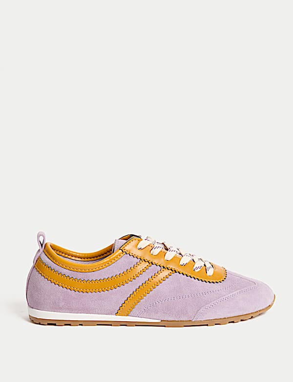 Suede Side Stripe Retro Runner Trainers - LU