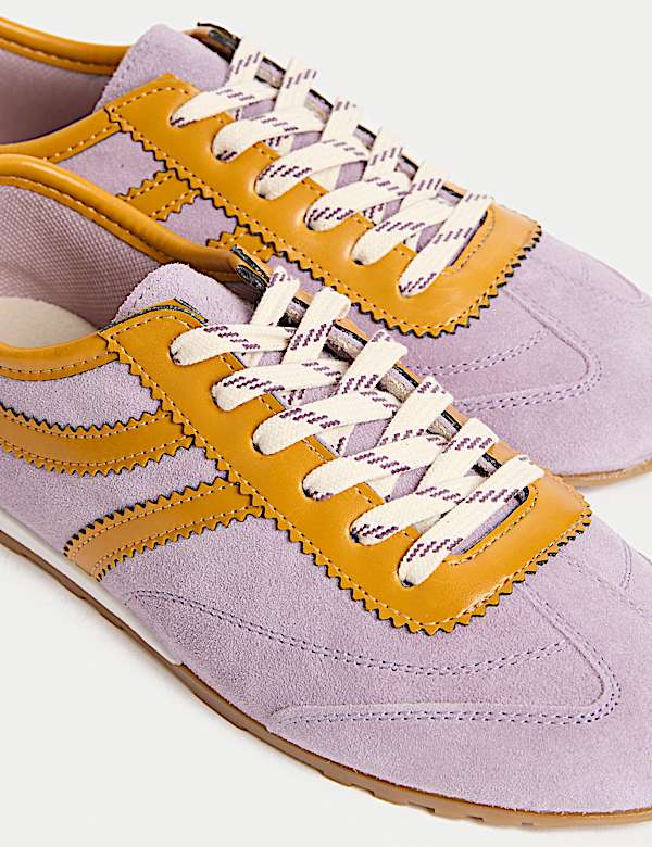 נעלי ספורט Retro Runner מזמש עם פסים בצדדים - IL