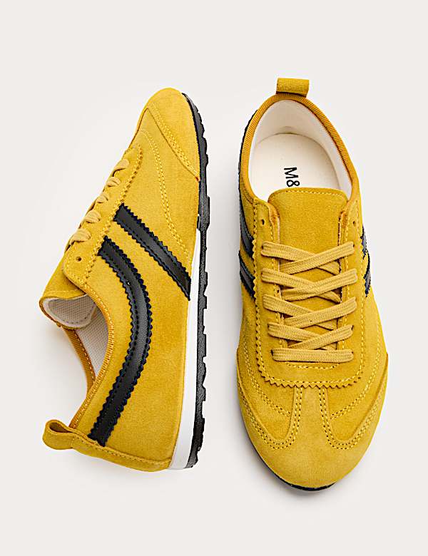 Suede Side Stripe Retro Runner Trainers - MX