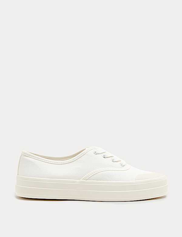 Cup Sole Platform Plimsoll Trainers - US