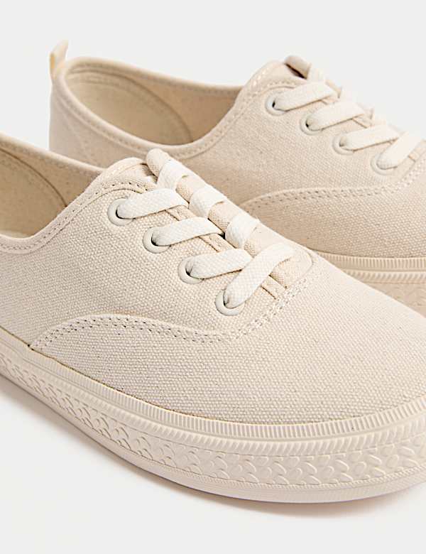 Canvas Lace Up Trainers - VN