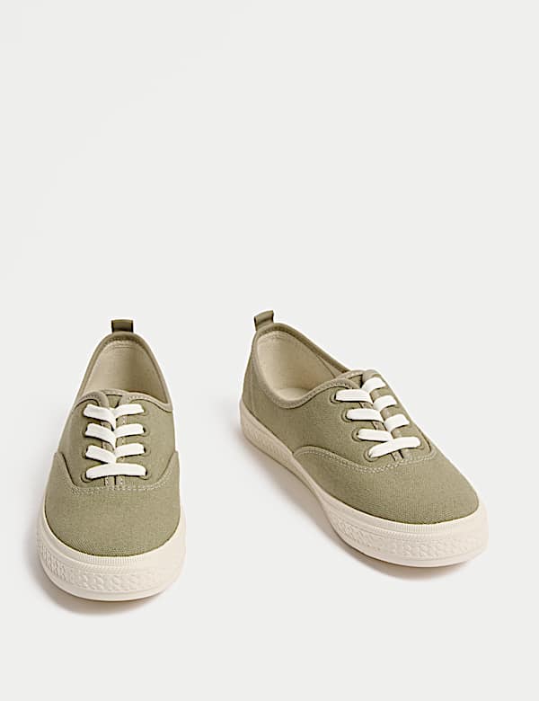 Canvas Lace Up Trainers - CZ