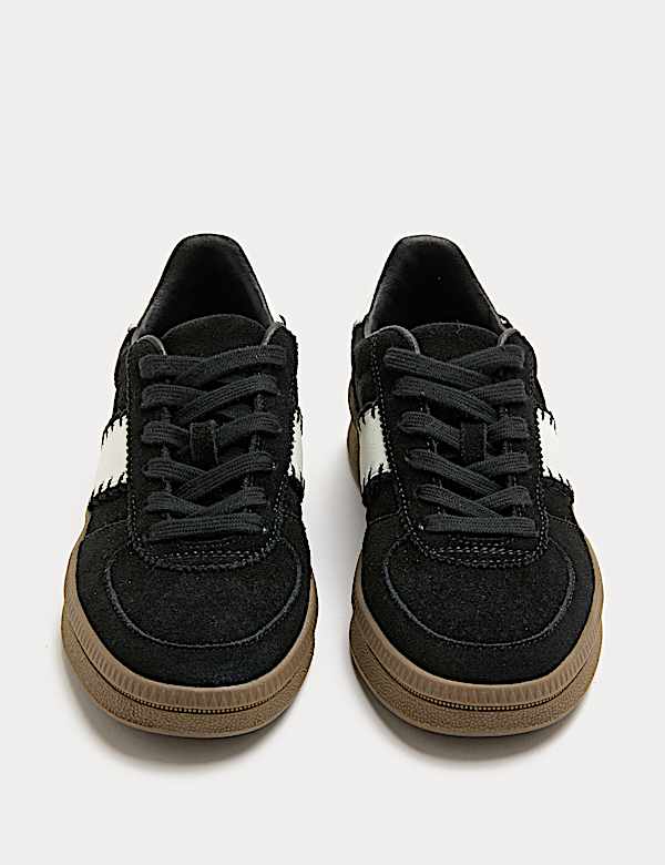 Suede Side Detail Platform Trainers - GR