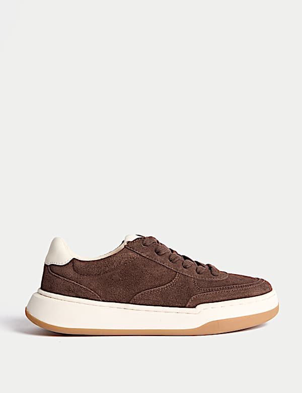 Suede Lace Up Skate Trainers - LT